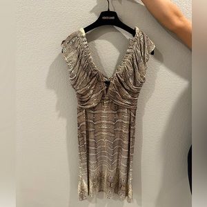 Roberto Cavalli animal print mini dress